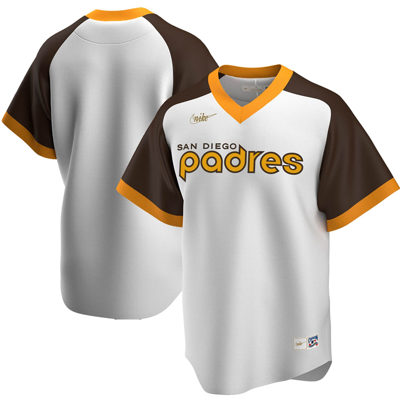 2020 MLB Men San Diego Padres Nike White Home Cooperstown Collection Team Jersey 1